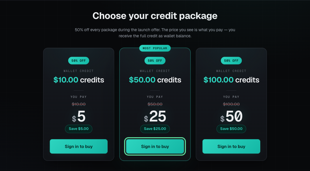 StartupAPI credits page